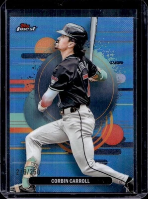 2025 Finest Corbin Carroll Uncommon Sky Blue Refractor #219/250 Diamondbacks - Image 1 of 2