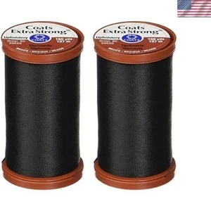 Extra Strong Black Upholstery Thread 150-Yard Pack of 2 - UV & Weather Resistant - Picture 1 of 2