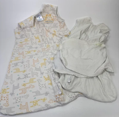 Lot 2 Halo Sleepsack Swaddle Animal Print Cream Newborn & Small Sizes - Imagem 1 de 4