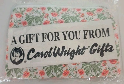 Juego de 3 bolsas de cosméticos de colección años 70 maquillaje, NUEVO en paquete, Carol Wright, floral Foto 1 de 4