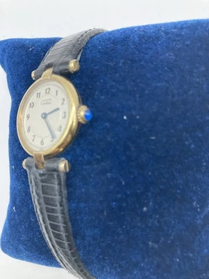 Reloj Cartier Vermail Mujer Plata de Ley 925 Oro 18K Cuarzo Foto 1 de 4