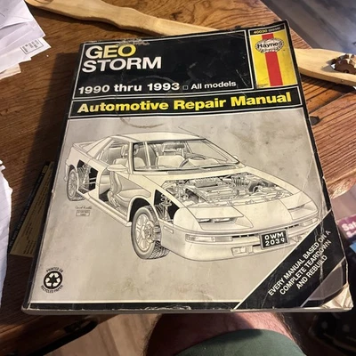 Geo Storm 1990 thru 1993 Haynes Repair Manual 40030 (bb43) Foto 1 de 2