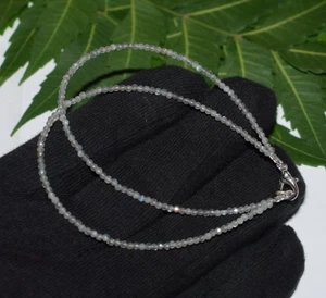 Natural Labradorite Gemstone 8" 925 Sterling Silver Bracelet Anniversary Jewelry - Picture 1 of 18