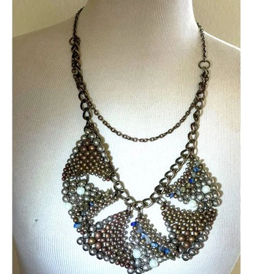 "Collar grueso de oro con cadena de piedra con cuentas de 24"" Pam Hiran Anthropologie" Foto 1 de 4