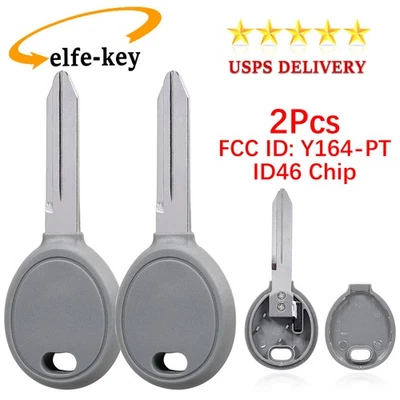 Chip transpondedor llave astillada encendido sin cortar ID46 para Chrysler Dodge Jeep Y164-PT Foto 1 de 4