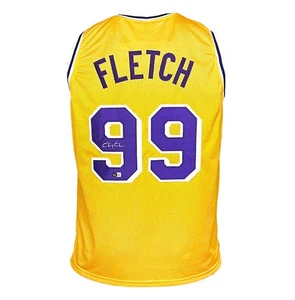 Chevy Chase Fletch Signed Los Angeles Yellow Basketball Jersey (Beckett) - Picture 1 of 3