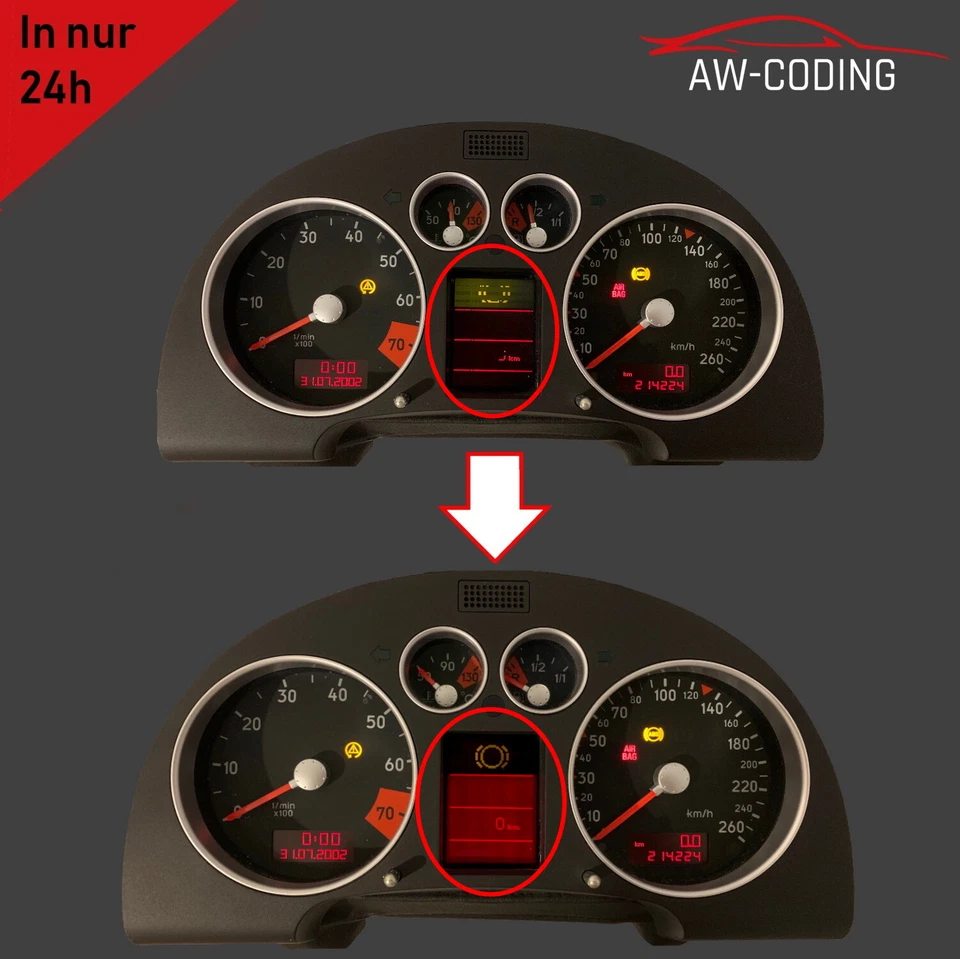 Audi TT 8N FIS Display LCD MFA Pixelfehler Reparatur Tacho Kombiinstrument - Bild 1 von 1