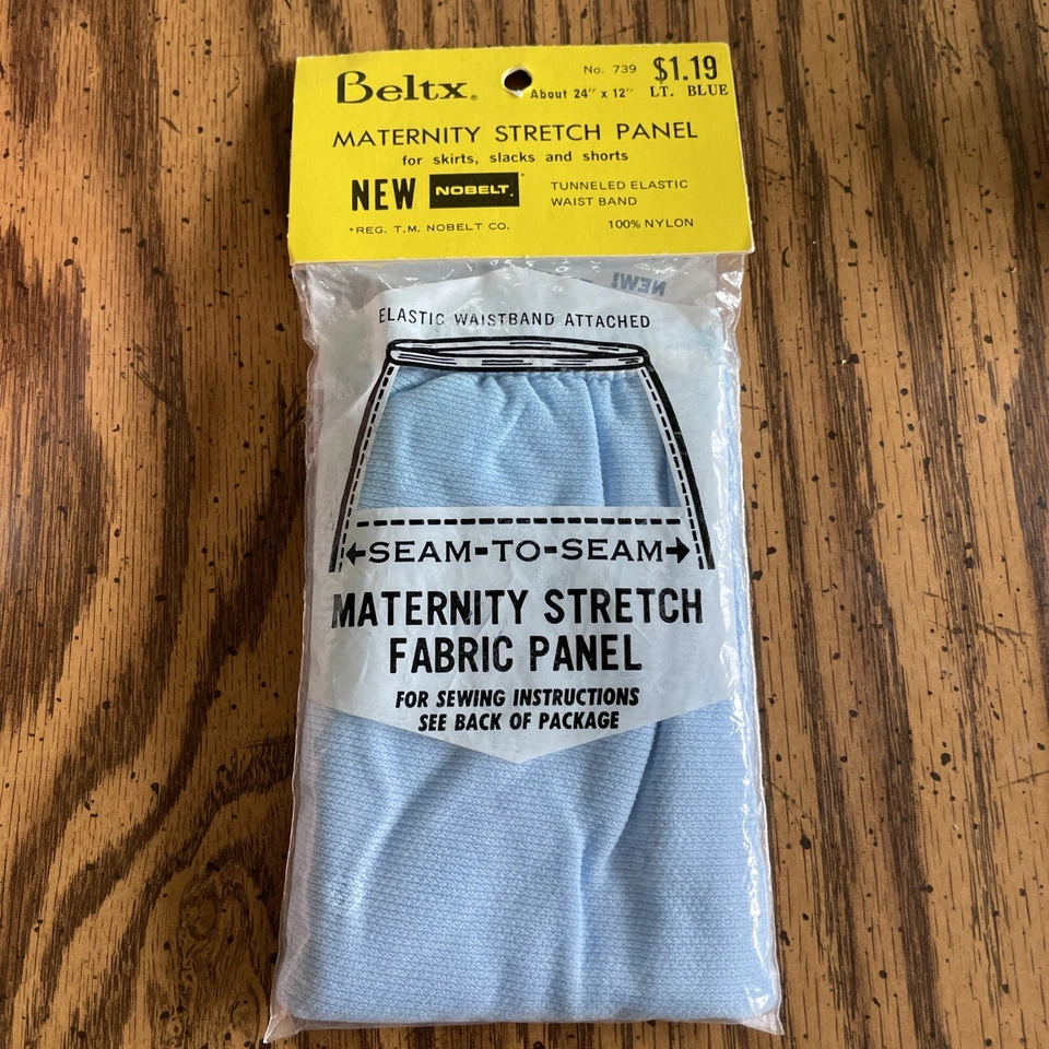 Stretch Maternity Panel Navy 24" X 9" With Elastic Waistband Notion Etc