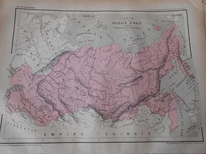 Carte Map couleur La Russie d'Asie 1877 - Picture 1 of 1