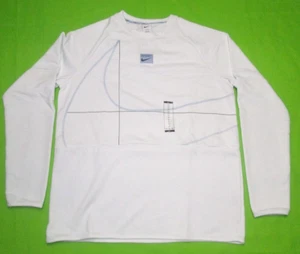 Camiseta deportiva Nike Dri-FIT de manga larga polar blanca talla L-alto DQ6622-121 para hombre - Imagen 1 de 9