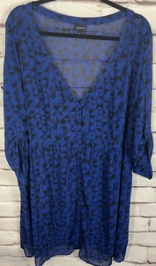 Torrid Women's Size 3 Blue/Black Short Sleeve Dress - Picture 1 of 5