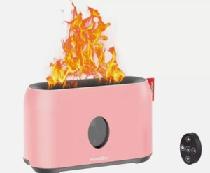 Desk Humidifier with Flame Night Light,200ML remote control pink oil diffuser - Picture 1 of 7