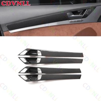 For Audi A8 S8 2011-2018 ABS Carbon Fiber Car Inner Door Panel Strip Cover Trim - Image 1 of 4