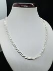 925 Sterling Silver Men's Women's Figarope chain Necklace 4mm 18"-28"