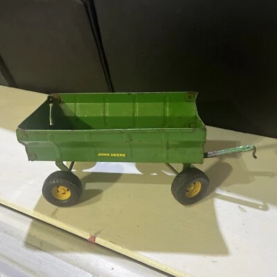 John Deere Green Farm Barge Wagon Metal - Image 1 of 4