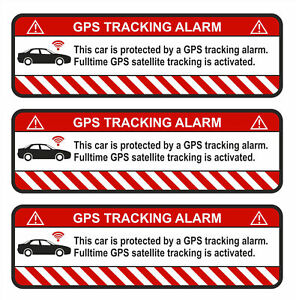 4 x Aufkleber Sticker Auto Diebstahlschutz Tracker GPS Alarm System KIA