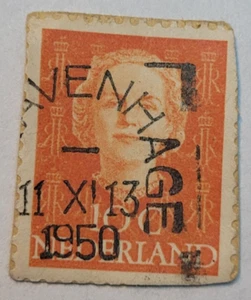 Niederlande Postage ~ Queen Juliana ~ Orang 10₵ Briefmarke ~ gestempelt ~ 1949 ~ 09 - Bild 1 von 6