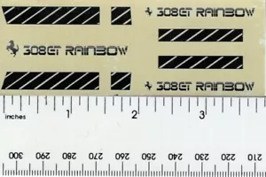 Ferrari 308GT Rainbow MPC 1:24 Model # 1-0554 Decal Only Not A Kit - Picture 1 of 1
