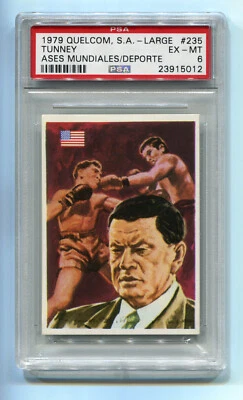 1979 Quelcom Ases Mundiales Large 235 Gene Tunney PSA 6 EX-Mint Pop 1, 1 Higher - Image 1 of 2