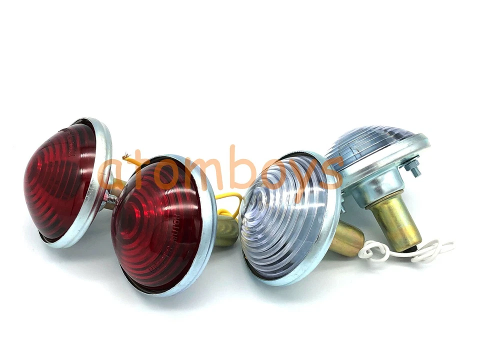 FOR JEEP CJ5 CJ6 CJ7 Red White side turn SIGNAL rear TAIL LIGHTS lamp - Image 1 of 4