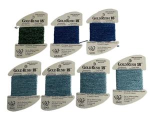 Rainbow Gallery Thread~Gold Rush 18~Soft Washable Metallic~ Lot of 7 England - Picture 1 of 6