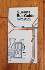 VINTAGE 1975 NYCTA NYC QUEENS BUS MAP MTA  NEW YORK CITY TRANSIT AUTHORITY 
