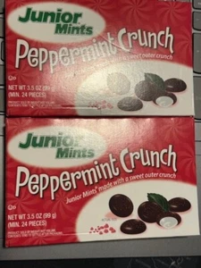 2- Scatole Caramelle Junior Menta PEPPERMINT CRUNCH! Edizione Limitata! 7 once TX - Foto 1 di 4