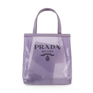 NWT PRADA MESH LILIUM PURPLE TOTE BAG SIZE OS $2100 - Picture 1 of 7