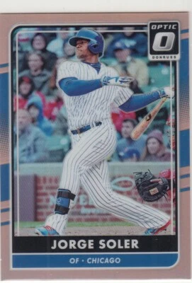 2016 Donruss Optic Baseball Parallel Holo Orange /199 JORGE SOLER #98 Cubs - Image 1 of 2