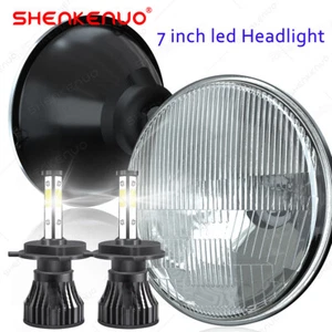 Pair 7" inch Round Led Headlights H4 High&Low Beam for chevy Camaro 1967-1981 US - Picture 1 of 20