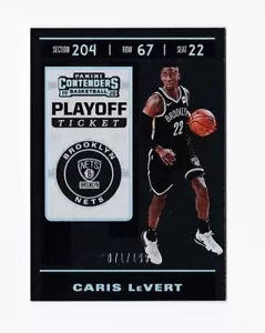 Boleto de playoffs Panini Contenders 2019-20 #15 Caris LeVert/199 Nets Michigan - Imagen 1 de 2