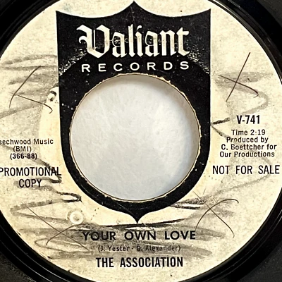 The Association Along Comes Mary / Your Own Love 45 Rpm 7" Valiant V-741 Promo - Image 1 of 4