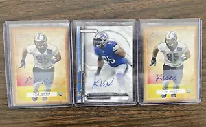 (3 Cards) 2014 Topps Strata/Turkey Red KYLE VAN NOY Auto RC Lot Lions - Picture 1 of 2