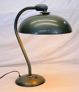 💥MID CENTURY MODERN Green Metal DESK / TABLE Lamp WORKING Swivel Shade 17"💥 - Picture 1 of 20