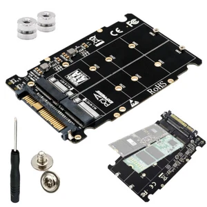 Convertisseur 2 en 1 NGFF SSD vers PCI-e U.2 SFF-8639 et M.2 SSD vers U.2 Adaptateur NVMe - Photo 1/13