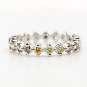 Anello con diamanti 1.03 ct in Oro bianco 14 carati - Foto 1 di 4