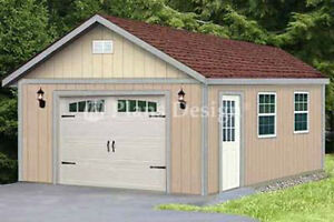16 x 28 plans de hangar de garage classique toit à pignon, design #51628