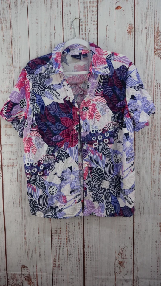 Camisa floral Gloria Vanderbilt para mujer 1X vintage abotonada Bloommingcore artística Foto 1 de 4