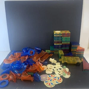 Lot of 190+ Magnetic Tiles Marble Run & Tytan Magnetic Tiles STEM Building Toys - Picture 1 of 13