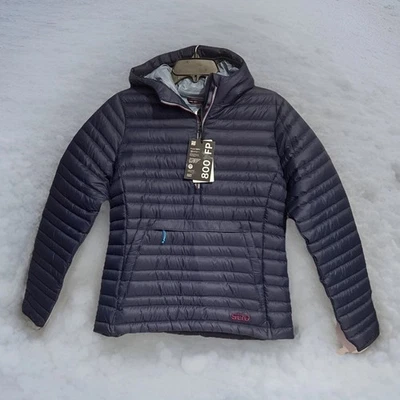 NWT Stio Pinion 800 Down Pullover Puffer Jacket Mtn Navy Women Sz L $275 - Image 1 of 4