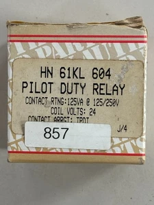 Relé de trabajo piloto Carrier HN 61KL 604 125VA @ 125/250V bobina 24V nuevo de stock - Imagen 1 de 3