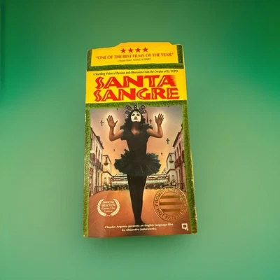 Rare Promo Santa Sangre VHS 1990 Jodorowsky Cult Horror NC-17 Screener - Image 1 of 4