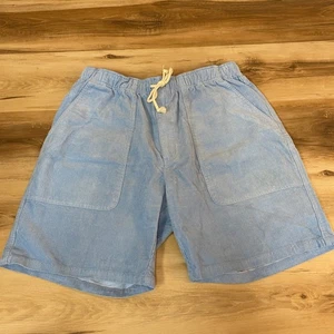 The Territory Ahead Corduroy Shorts Mens Large Elastic Waist Drawstring Blue L - Picture 1 of 6