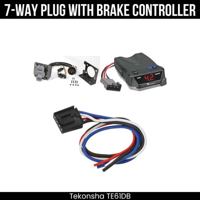 Control de freno de cableado de 7 vías Tekonha para GMC Acadia 17-23 con USCAR 7 vías existente Foto 1 de 4