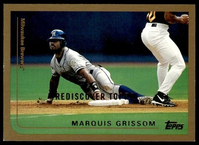 2017 Topps #NNO Marquis Grissom Rediscover Topps 1999 #383 Stamped Buyback - Image 1 of 2