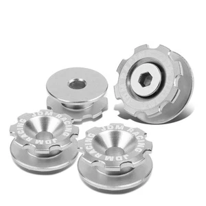 4 PIEZAS 24X11MM DELANTERO + TRASERO JDM SUJETADOR LIBERACIÓN RÁPIDA PARACHOQUES/ESCOTILLA MALETERO KIT PLATA - Imagen 1 de 5