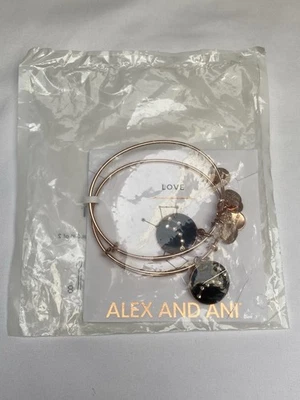 Alex and Ani Brillante Tono Oro Rosa ALAMBRE GRANDE Y PEQUEÑO DIPPER/Juego de 2 Brazaletes Foto 1 de 4
