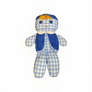 Cholly Dolly Fisher Price Blue Plush 419 Rattle Stuffed Animal Lovey Vintage 13" - Picture 1 of 6