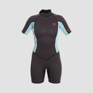 Billabong Launch 2/2mm Back Zip Shorty Wetsuit Grey - Womens - Picture 1 of 1