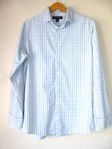 Camisa Principal Mizzen Grande Borde de Sotavento Ajuste Cuadros Cuadros Botón Frontal Preppy Elastizada - Imagen 1 de 13